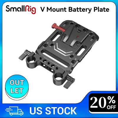 SmallRig Camera V Mount Battery Plate With Dual 15mm Rod Clamp 3016 • $31.92