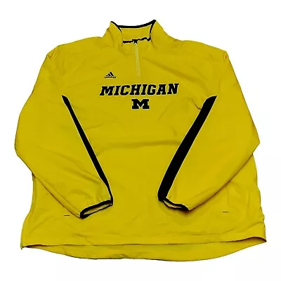 Men's Adidas Michigan Wolverines Football Team Issued Pullover Jacket Size 4XL • $49.99