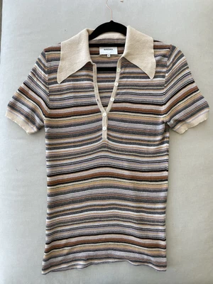 £125 • Buy Nanushka Quinoa Knot Polo Top Size M RRP £195