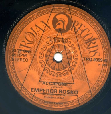 £10 • Buy Emperor Rosko / Roland Alphonso - Al Capone / Phoenix City.  1975 Uk Ska 7 