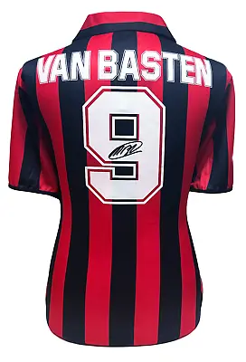 Marco Van Basten Signed Ac Milan Official Retro Football Shirt See Proof + Coa • £249.99