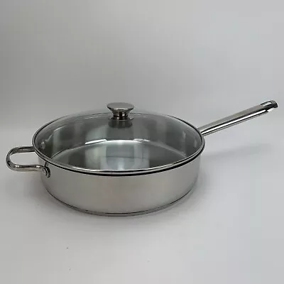 Wolfgang Puck Bistro Collection 12  Saute Pan Stainless Steel With Glass Lid • $60