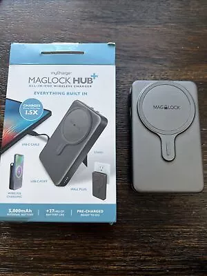 MyCharge MAGLOCK HUB+ 5000mAh All-In-One Wireless Charger Black USED. • $13.12