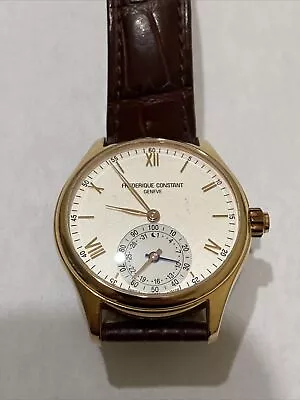 Frederique Constant Geneve Horological Gold Tone Mens Luxury 42mm Watch • $359