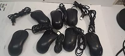 Lot Of 7- Dell USB Optical 2-Button Scroll Mouse Black MOC5UO 0XN967 / 0XN966 • $28.99