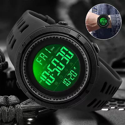 Waterproof Sport Military Army Watch Men Digital LED Electronic Male Wristwatch • $13.48