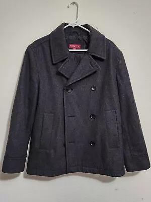 Merona Men's Medium Button-Up Dress Over Coat Wool Blend • $45