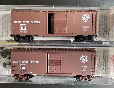 N Scale Micro-trains Pacific Great Eastern Box Car Set/2 20970 #4022 ྯ • $22.95