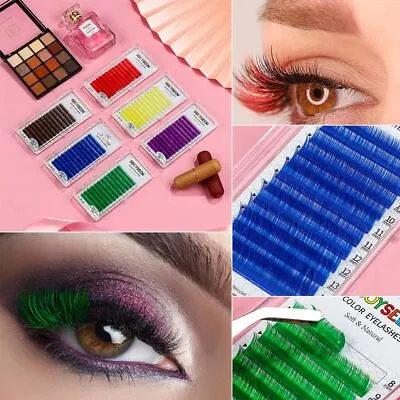 Colored C Curl Eyelash Faux False Lashes Eyelash Extensions Multicolor Lashes • £5.20