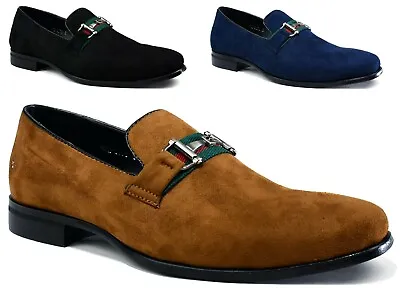 £24.99 • Buy Men's Suede Smart Casual Slip On Loafers Designer Smart Formal Shoes UK Size
