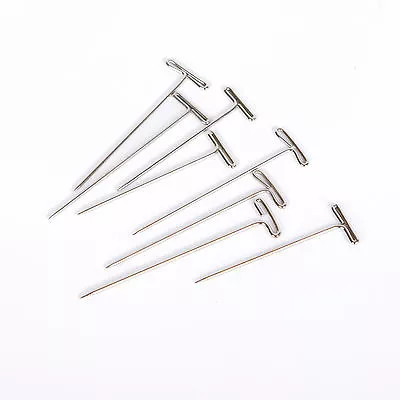 Metal Silver T PINS 28mm CRAFTS SEWING 200 PINS Macrame Wigs Craft MODELS • £2.99