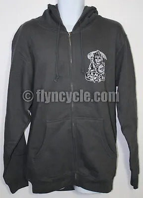Closeout Samcro SOA Sons Of Anarchy Reaper Gun Cross Hoody Grey Size Small • $20.50