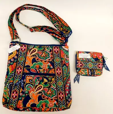 NWT Vera Bradley Hipster Venetian Paisley Shoulder Bag Crossbody Purse & Wallet • $33.99