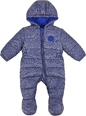 Baby Snowsuit Hooded Overalls With Footie Winter Romper Cotton Boodysuit Winter • £12.99