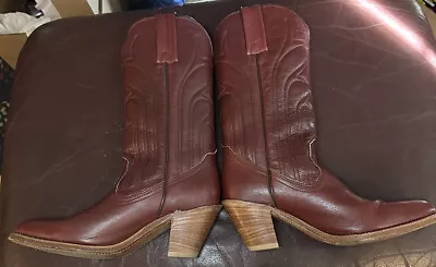 FRYE Leather Western Cowboy Boots Womens Size 9 AA Narrow • $97.95