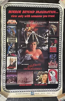 Horror Beyond Imagination Official VHS Promotional Poster Marquee 25x38 Rare • $1049.96