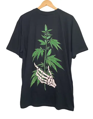 Marijuanna Weed Bones T Shirt Men L Short Sleeve Tee - Super Massive • $18