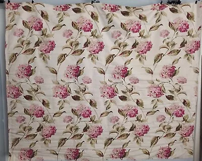 Laura Ashley Hydrangea Fabric From Roman Blind 44x54 Inch. NO WINDING MECHANISM  • £45