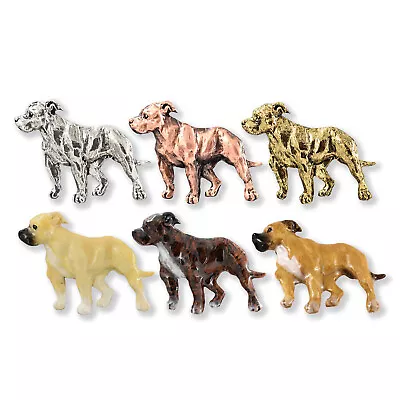 Pewter Pit Bull Dog Lapel Pin Or Pit Bull Fridge Magnet D438F Made In USA • $17.89