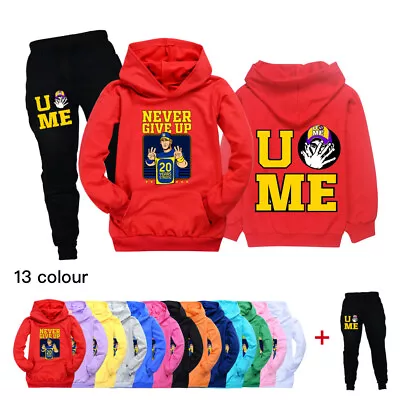 New Children's John Cena T-shirt Hoodie Sportswear Pullover Dress Hat Set • $22.31