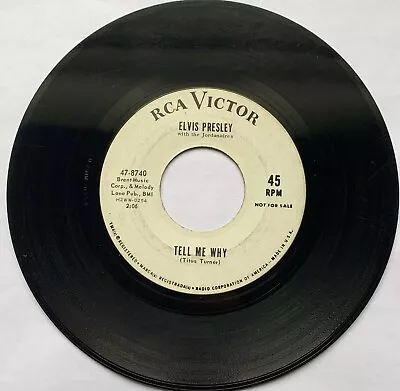 Elvis Presley-rca 47-8740 Blue River-tell Me Why-45rpm-1965 Promo Rock&roll Vg • $10