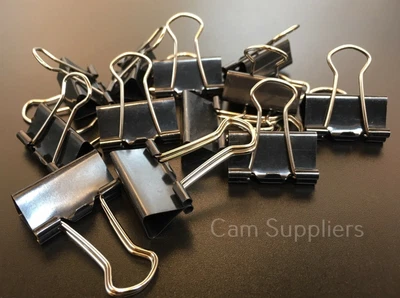 £0.99 • Buy Bulldog Letter Clips Foldback Metal  Paper Binder Grip Receipt Filing 