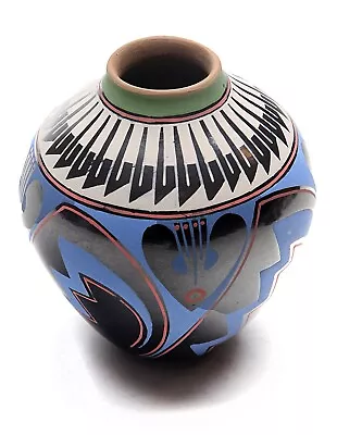 Mata Ortiz Raquel Ortiz Artist 4  Polychrome Pot Signed • $30