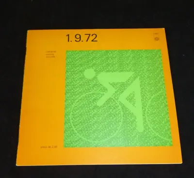 Vtg 1972 Munich Olympics Cycling Program For 1.9.72 • $24
