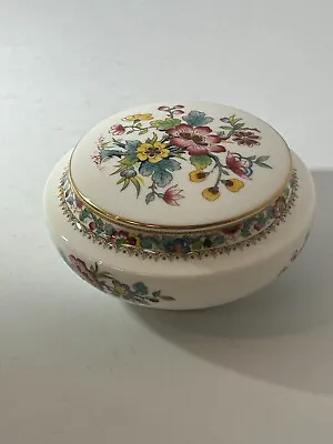 Coalport Ming Rose Floral China Lidded Small Trinket Plate Dish Box Display #LH • £2.99