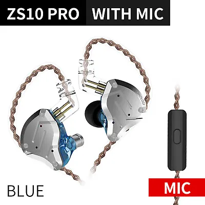 ZS10 Pro 3.5mm Wired In-ear Headphones 1DD+4BA    H8D2 • $75.75