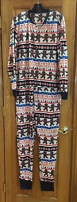 Adult Men’s Size Large Ivory Gingerbread Lightweight One Piece Pajamas CM-508 • $29.99