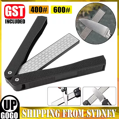 Folding Diamond Sharpener Knife Sharpening Stone For Garden Kitchen Outdoor AUS • $8.81