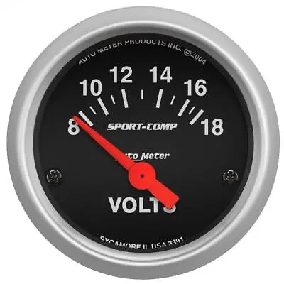 Auto Meter 3391 2in Voltmeter 8-18 Volts Sse Sport-comp • $76.71