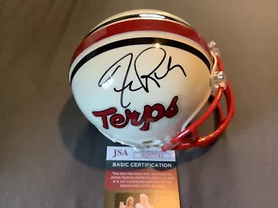 Frank Reich Signed Mini Helmet Maryland Terps Bills Football Jsa Coa Auto Rare • $99.99