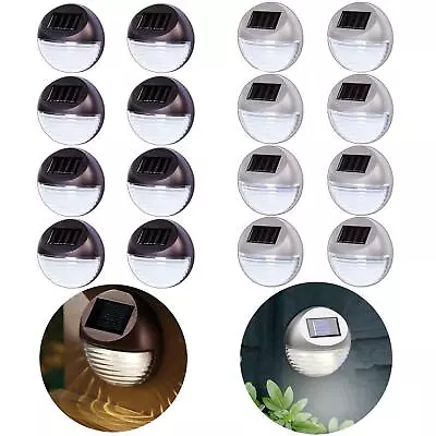 £19.99 • Buy Solar Powered Led Garden Fence Lights Wall Light Patio Outdoor Security Lamps