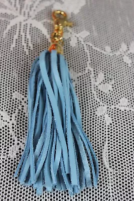 Marino Orlandi Light Blue Tassel key Fob • $95