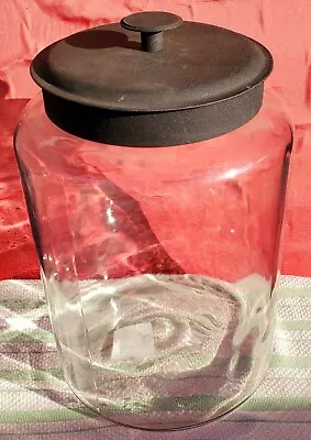 NEW Anchor Hocking Montana 2.5 Gallon Glass Jar W/Black Metal Sealed Lid • $56.97