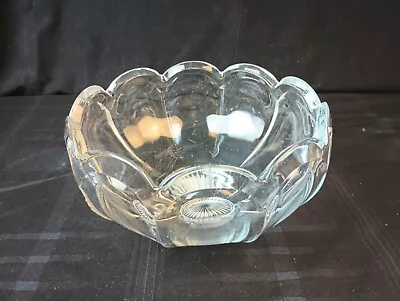 Vintage GLASS CRYSTAL 8  Round Salad/ Serving Bowl • $9.99