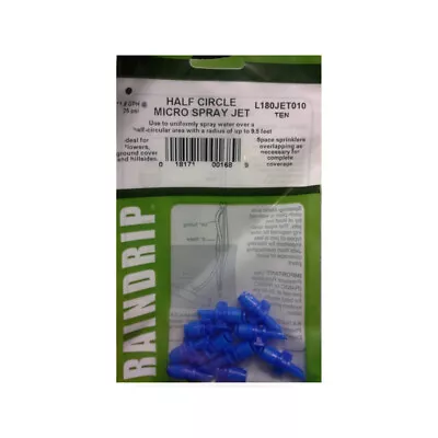 Raindrip 180JET010B Blue 13 GPH Half-Circle Micro Sprayer 6.5 Ft. Coverage • $9.85