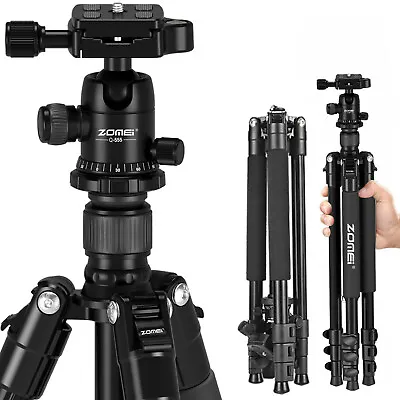 Zomei Q555 With Metal Ball Head Lightweight Tripod For Camera DSLR Canon Sony • £27.99