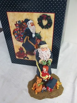 Lang & Wise  CLASSIC SANTA  FIGURINE IN BOX ELLEN STOUFFER 1998 W Friends • $19.95