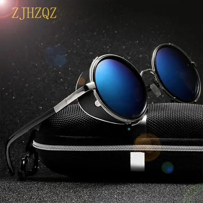 $18.69 • Buy Fashion Steampunk Polarised Sunglasses Mens Round Retro Vintage Driving Eyewears