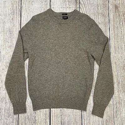 J Crew Sweater Women Medium Gray 100% Lambswool Pullover Classic Casual Slim • $19.99