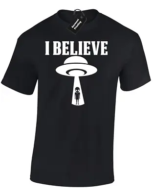 I Believe Aliens Mens T Shirt Cool Area 51 Roswell Ufo Alien Cool Funny Design • £7.99