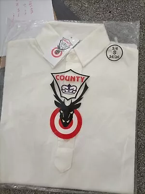 Hunts County Cricket Shirt Boys/youth   3/4 Sleeved New Old Stock 34/38  Inch  • £10