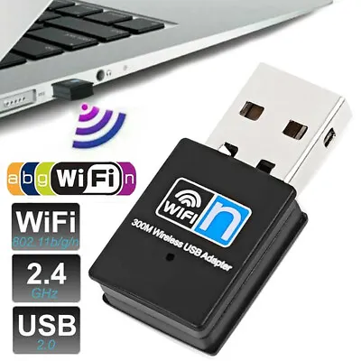 300Mbps Mini Wireless USB Wifi Adapter LAN Network 802.11n/g/b For Desktop PC • $8.99