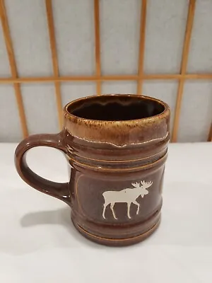 Alaska Moose Ceramic Cup Mug Rustic Cabin Decor Dark Brown • $12.95