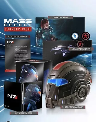 Mass Effect Legendary Edition Cache Collector's Bundle /w N7 Wearable Helmet LED • $799.99