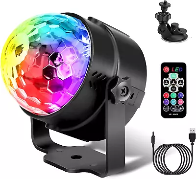£13.54 • Buy Disco Lights, 360� Rotation Sound Activated Disco Ball Party Lights With Remote
