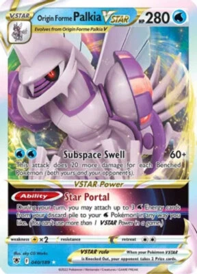 $3.48 • Buy Pokemon Origin Forme Palkia VSTAR - 040/189 - Ultra Rare NM-Mint Astral Radiance